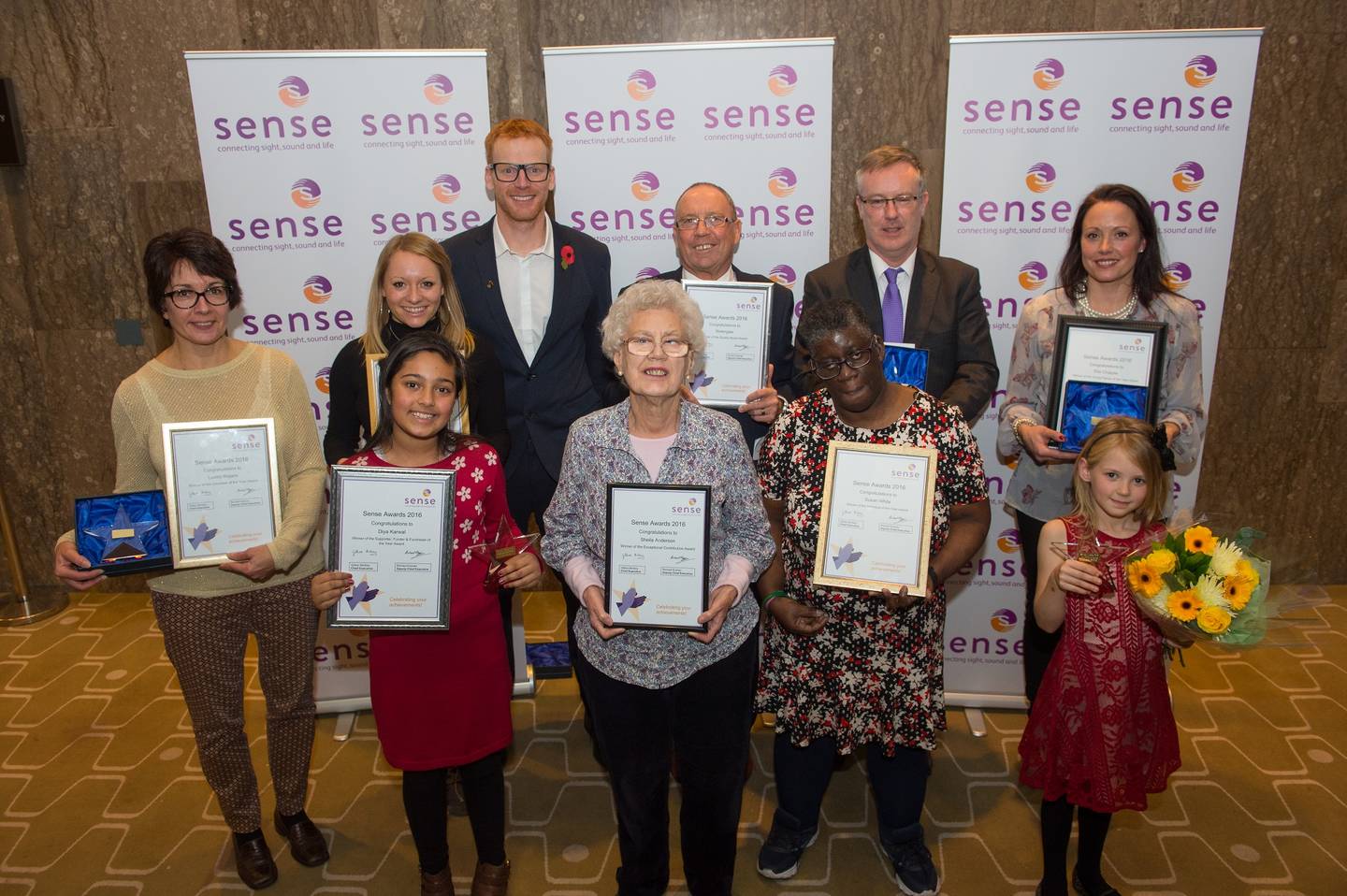 Group shot of Sense Award winners